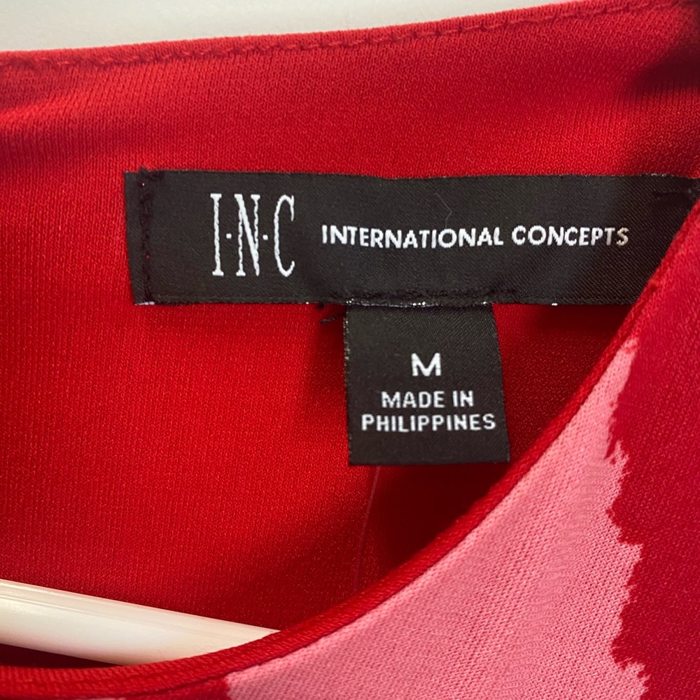 INC pink and red dress